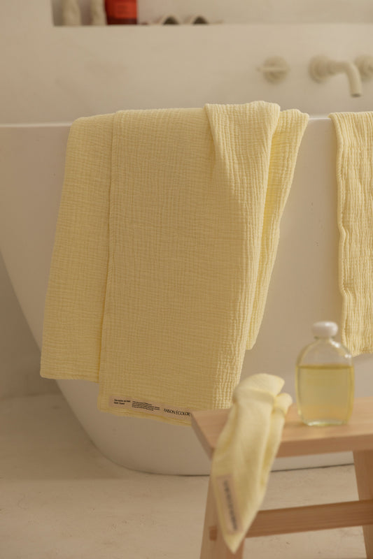 Double-layered bath towels