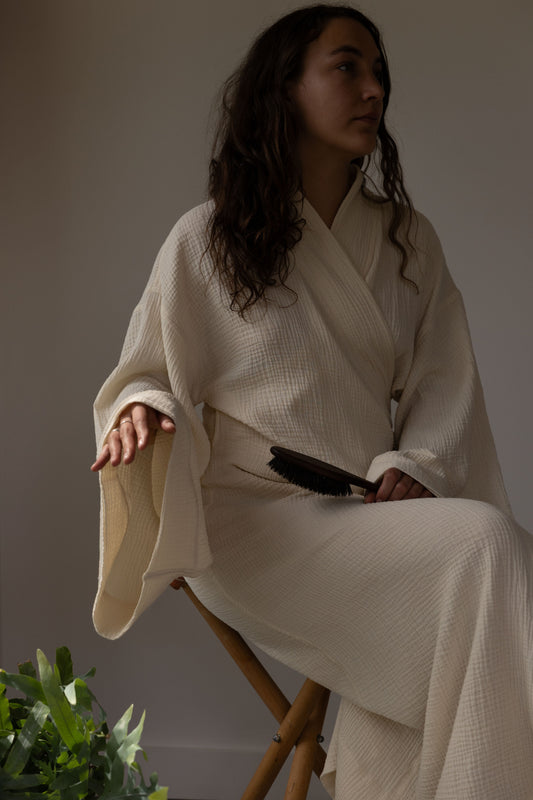 Peignoir Kimono long