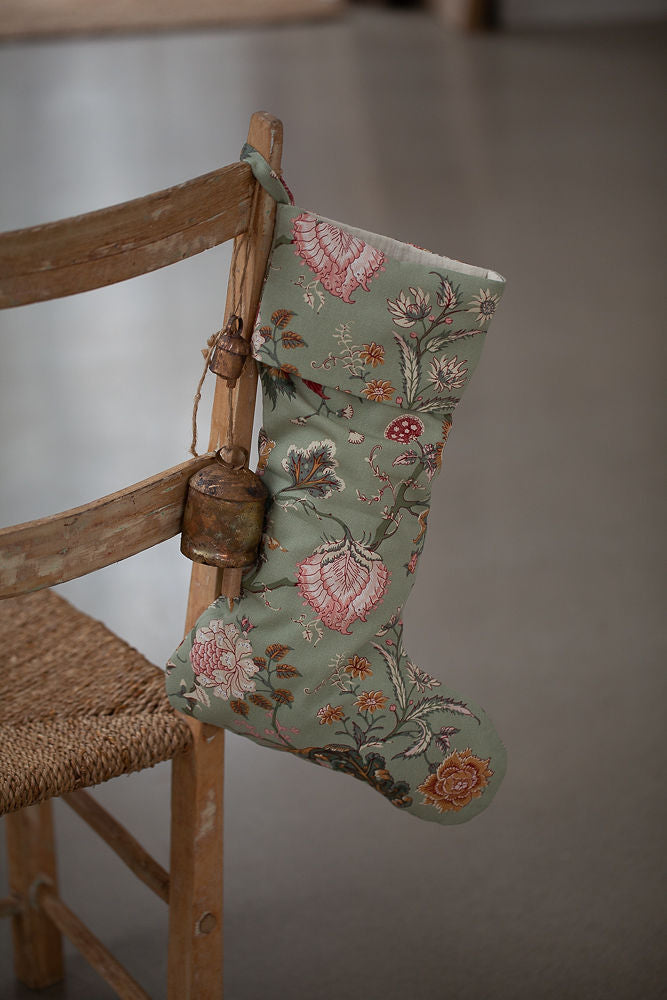 Bas de Noël - coton épais et intérieur gaufré vanille