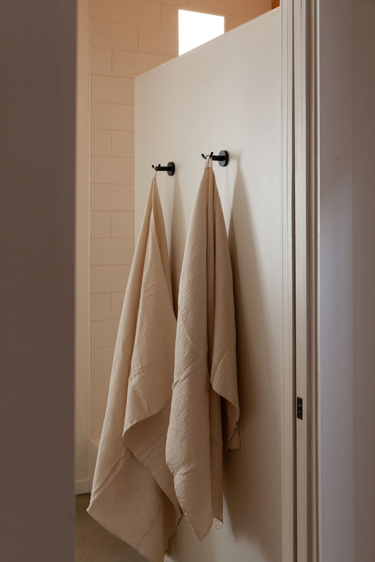 Double-layered bath towels